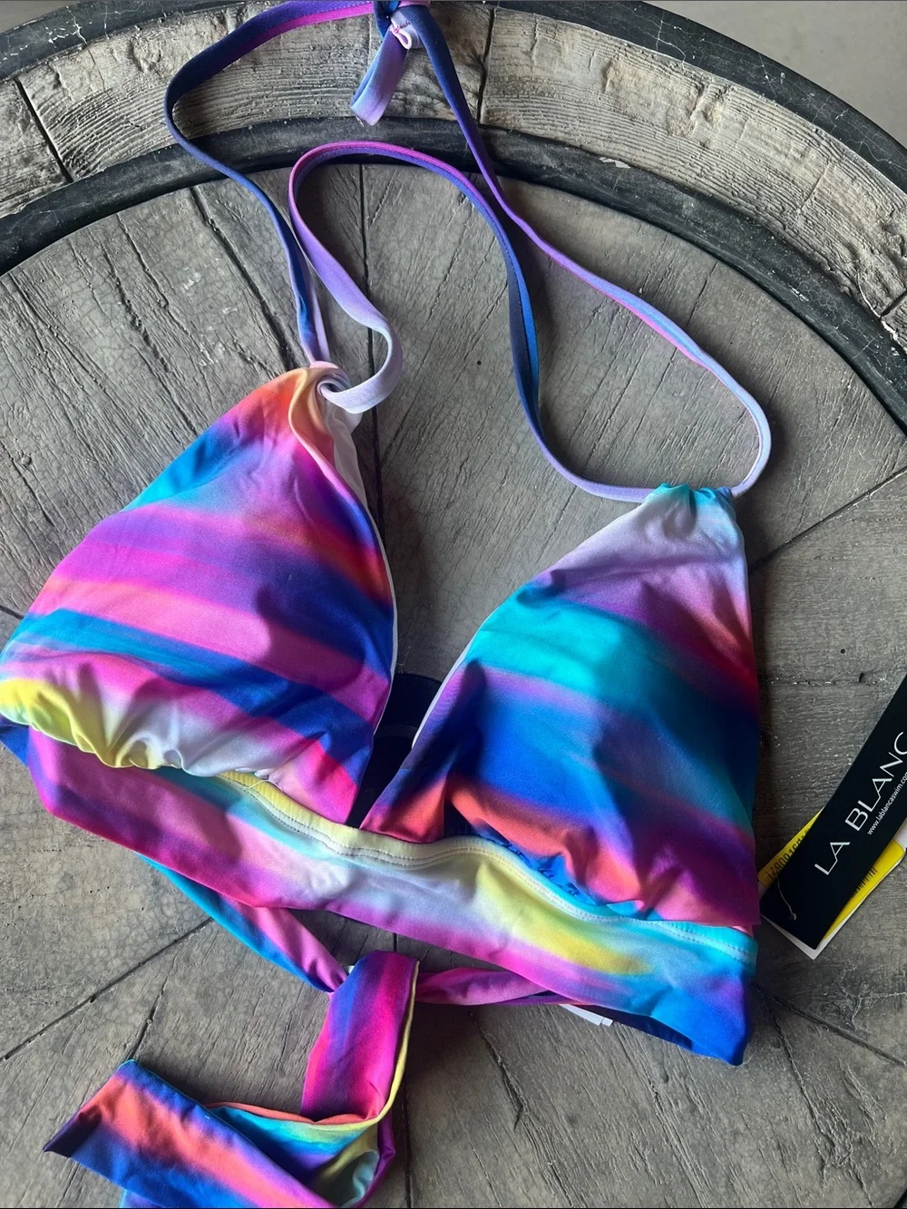 La Blanca top, Amavi bottom bright gradient